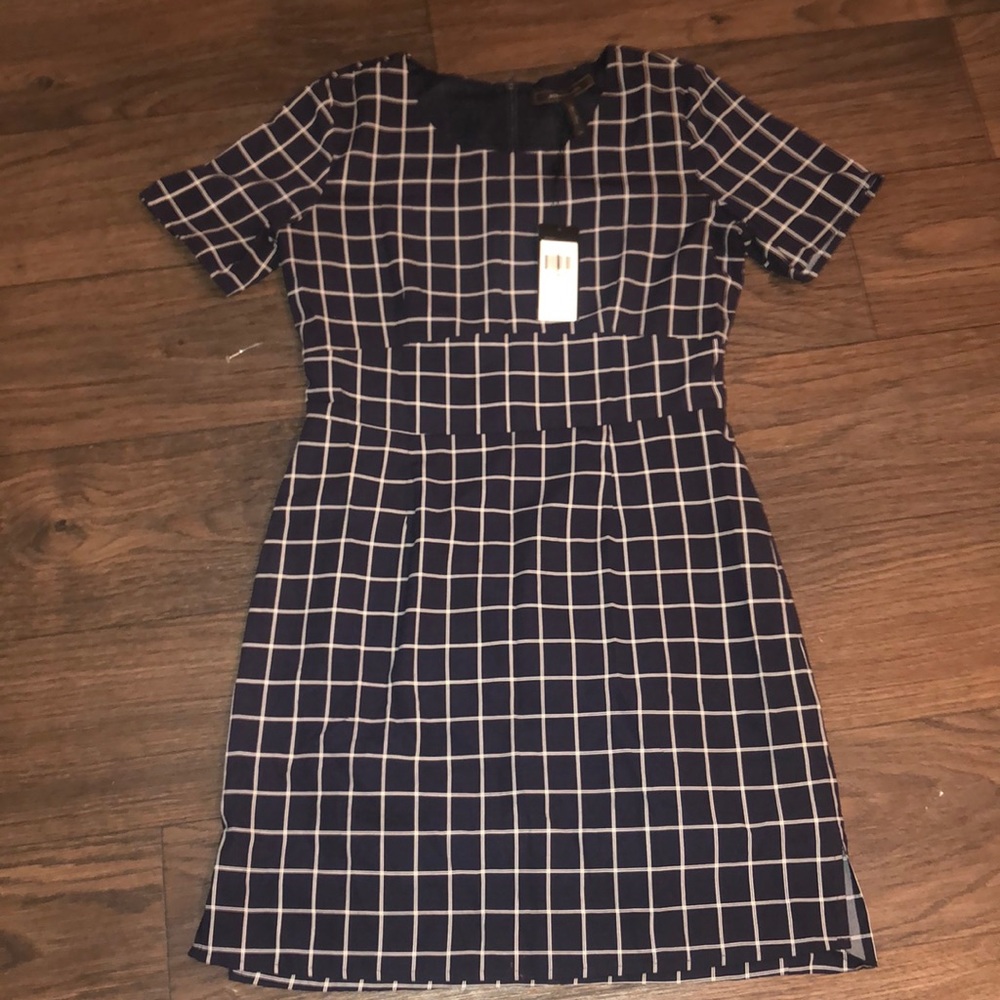 NWT BCBG work dress window pane pattern